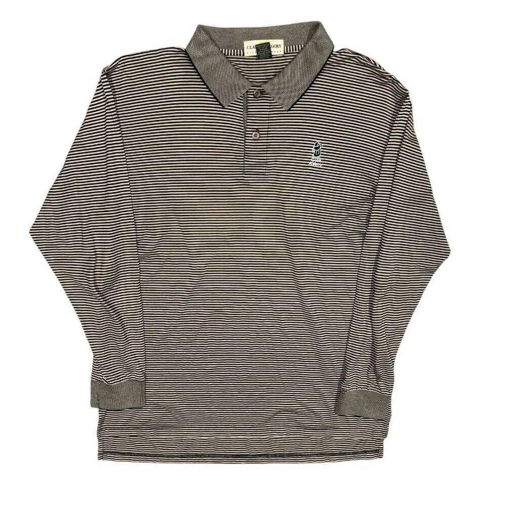 Clark Gregory Long Sleeve Polo Golf Shirt Glen Abbey Made in USA Cotton XL